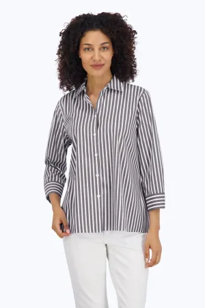 Sandra Stretch No Iron Stripe Shirt