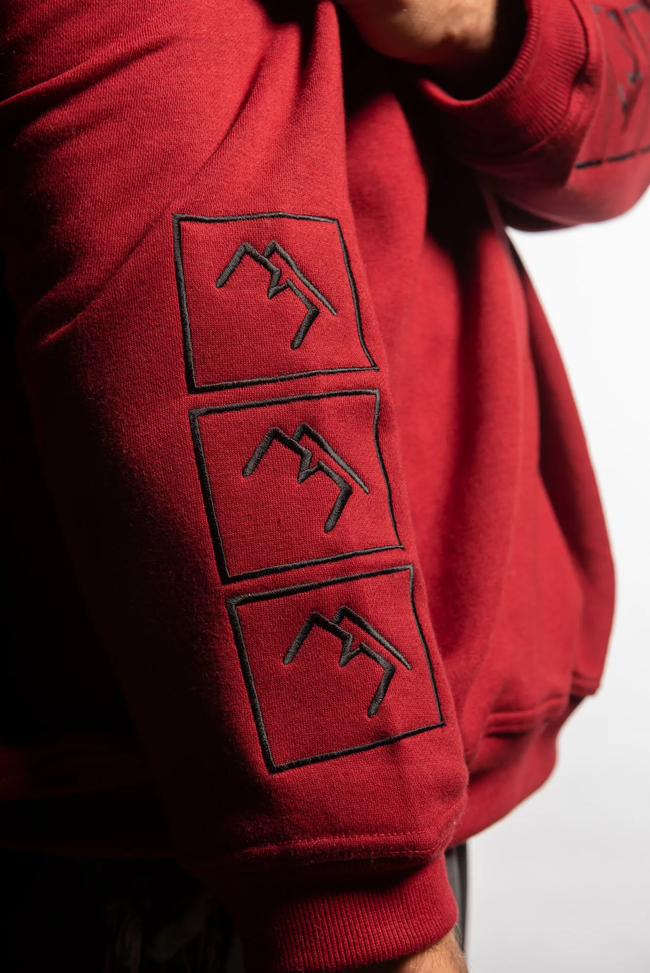 Stacked Hoodie - Deep Red