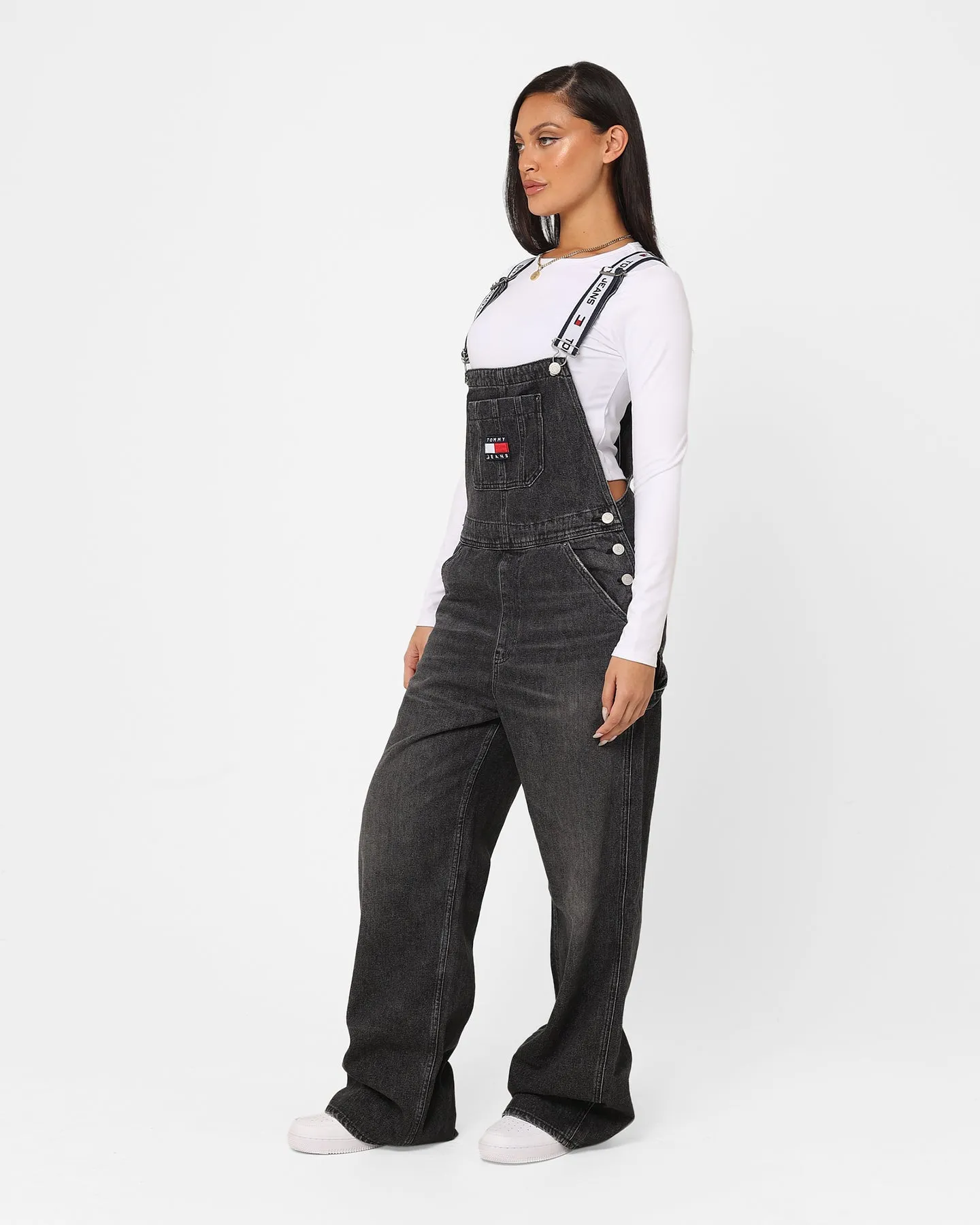 Tommy Jeans Women's Denim Dungaree Denim Black