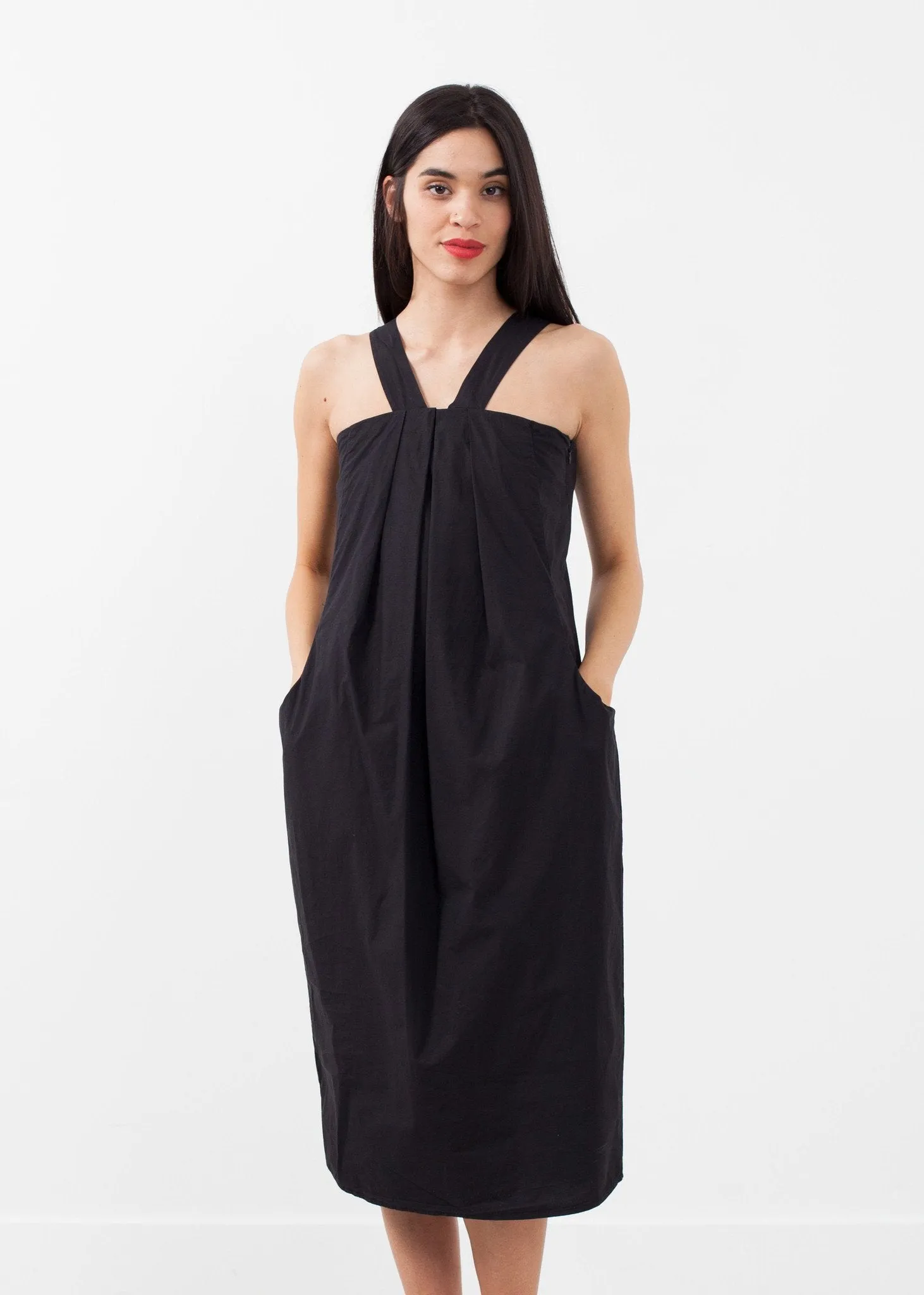 V-Strap Pocket Dress