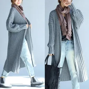 Women Knitting Fall Long Cardigan Sweaters