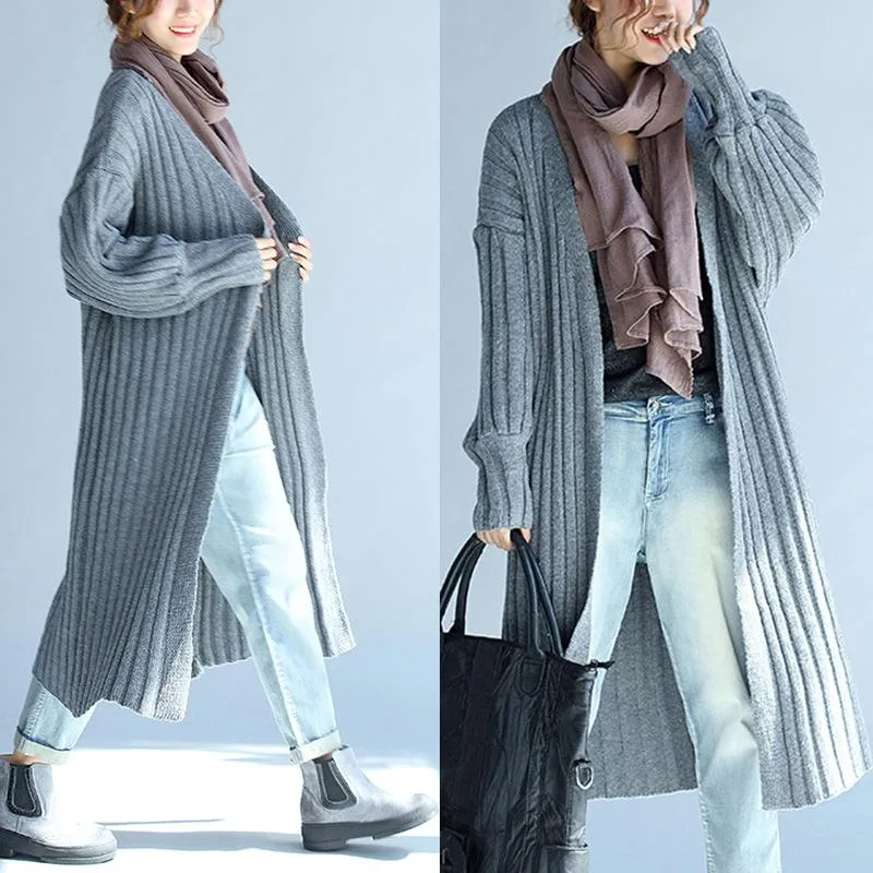 Women Knitting Fall Long Cardigan Sweaters