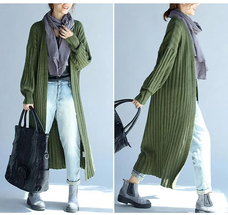 Women Knitting Fall Long Cardigan Sweaters