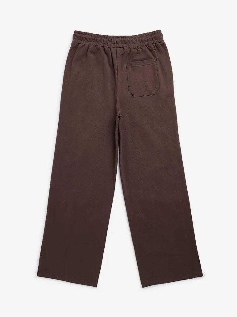 Y&F Kids Brown Mid-Rise Track Pants