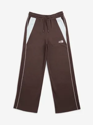 Y&F Kids Brown Mid-Rise Track Pants